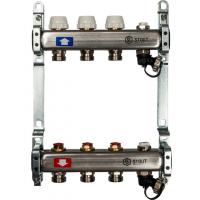 Коллектор Stout из нержавеющей стали без расходомеров, с клапаном вып. воздуха и сливом 1/3/4, 3 выхода (арт.SMS-0932-000003)