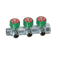 Коллектор регулирующий проходной FAR MULTIFAR 3822 - 1"(НР/ВР) на 3 контура 1/2"