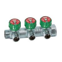 Коллектор регулирующий проходной FAR MULTIFAR 3822 - 1"(НР/ВР) на 3 контура 3/4"