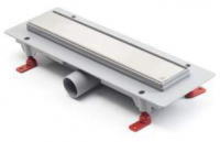 Водоотводящий желоб с боковым сливом Ø50 MCH рамка нерж. 750 мм G KLASIK (CH750/50KN)