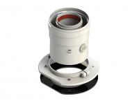 Адаптер дымохода 60/100 с ревизионным отверстием, алюминий крашеный Для котлов Рысь, Ягуар