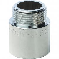 STOUT Удлинитель внутренняя/наружная резьба хромированный 3/4X25