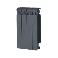 Радиатор биметаллический RIFAR Monolit 500 / 4 секции, АНТРАЦИТ боковое подключение