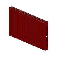 Радиатор биметаллический RIFAR SUPReMO 500 / 12 секций, БОРДО боковое подключение