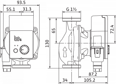 Циркуляционный насос Wilo-Yonos PICO 25/1-8-130