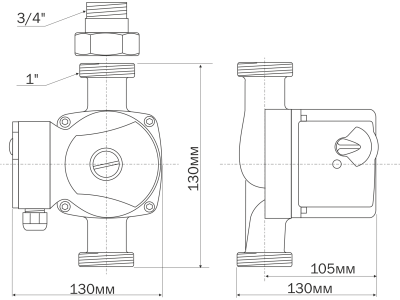 Насос циркуляционный Aquario AC 206-130