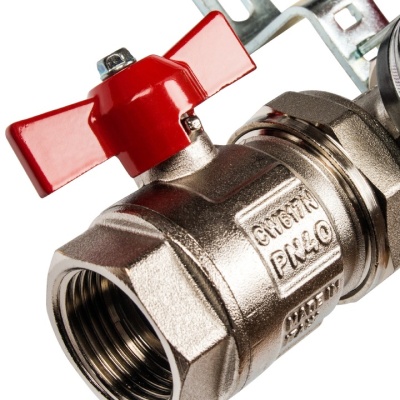 Коллектор Stout из нержавеющей стали в сборе с расходомерами 1/3/4, 9 выходов (арт.SMS 0907 000009)