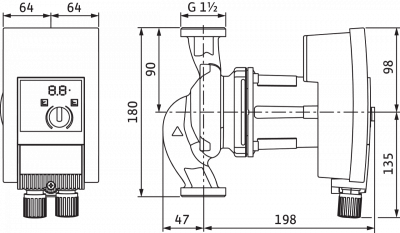 Циркуляционный насос Wilo-Yonos MAXO 25/0,5-12 PN10