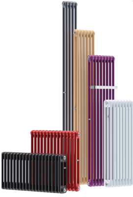 Стальной трубчатый радиатор RIFAR TUBOG TUB 3057 1/ 8 секций, АНТРАЦИТ, боковое подключение