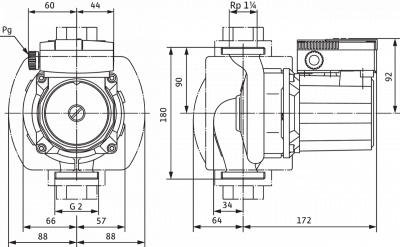 Циркуляционный насос Wilo-TOP-Z 30/7 EM PN6/10 RG