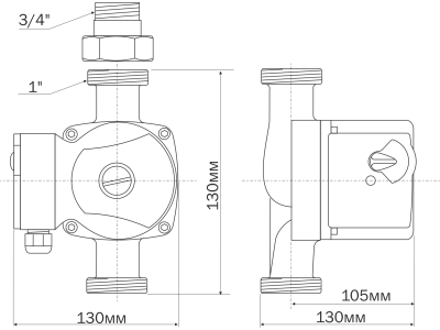 Aquario AC 204-130 циркуляционный насос
