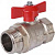 SVB-0014-000025 STOUT ВР/НР 1 Кран шаровой стандартнопроходной ручка бабочка (красная ручка)
