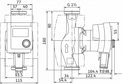 Циркуляционный насос Wilo-Циркуляционный насос Wilo Stratos PICO 25/1-4