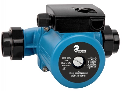 Насос циркуляционный WESTER WCP 32-100G 180 мм (с гайками)