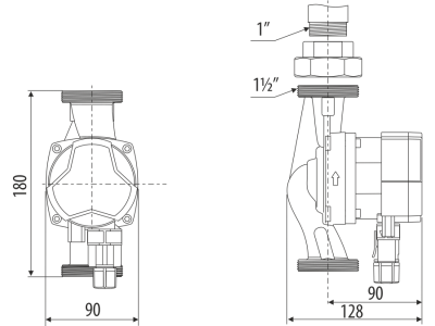 Насос циркуляционный Aquario PRIME-A1-256-180