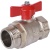SVB-0014-000025 STOUT ВР/НР 1 Кран шаровой стандартнопроходной ручка бабочка (красная ручка)