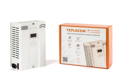 Фазоинверторный стабилизатор для газовых котлов отопления TEPLOCOM ST-600 INVERTOR