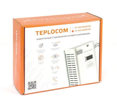 Фазоинверторный стабилизатор для газовых котлов отопления TEPLOCOM ST-600 INVERTOR