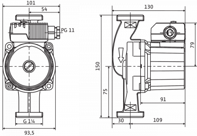 Циркуляционный насос Wilo-Star-Z 20/7-3 (150мм)
