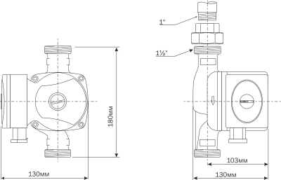 Насос циркуляционный Aquario AC PRIME-B1-256-180