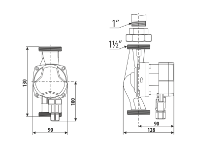 Насос циркуляционный Aquario PRIME-A1-256-130