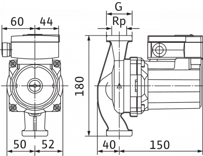 Циркуляционный насос Wilo-TOP-RL 25/7,5 EM PN6/10