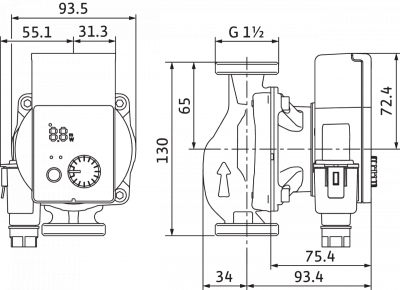 Циркуляционный насос Wilo-Yonos PICO 25/1-6-130