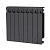 Радиатор биметаллический RIFAR Monolit 500 / 8 секций, АНТРАЦИТ боковое подключение
