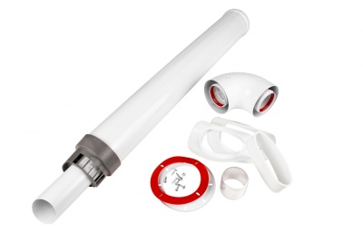 Комплект коаксиальный ESSAN 60/100 универсальный антилед(хомут,стакан60/50,фланец,2манжеты)