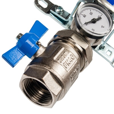 Коллектор Stout из нержавеющей стали в сборе с расходомерами 1/3/4, 13 выходов (арт.SMS 0907 000013)