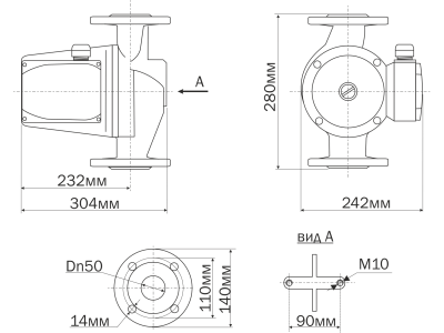 Aquario AC 14-8-50F циркуляционный насос