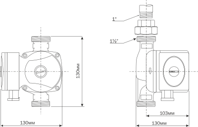 Насос циркуляционный Aquario AC PRIME-B1-256-130