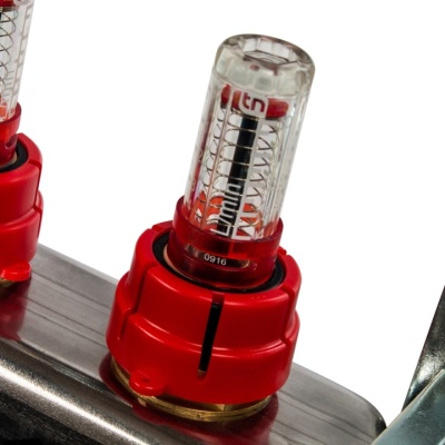 Коллектор Stout из нержавеющей стали в сборе с расходомерами 1/3/4, 13 выходов (арт.SMS 0907 000013)